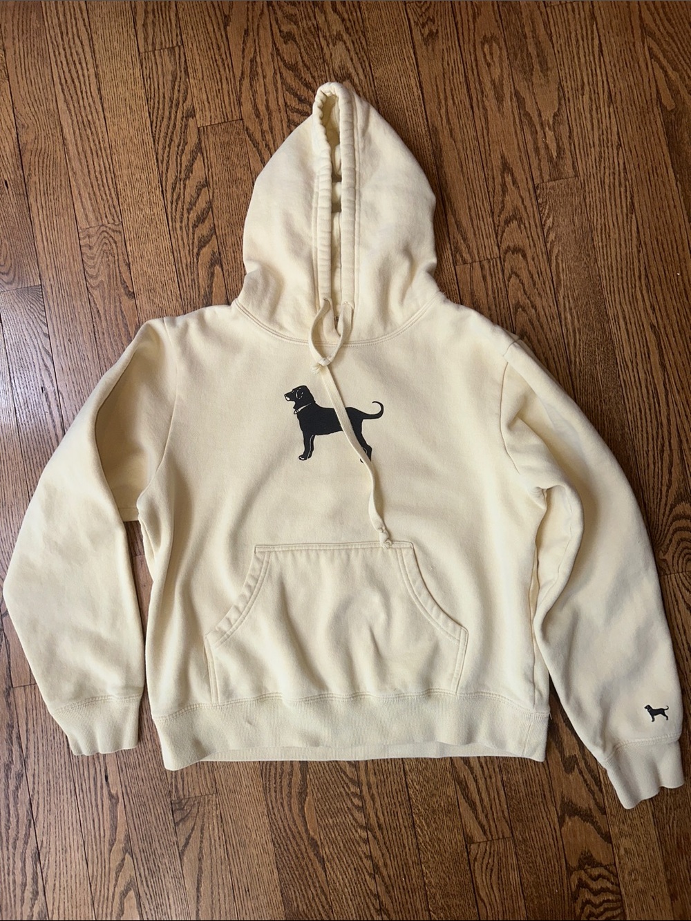 The Black Dog Pullover Hoodie - Yellow Size Medium